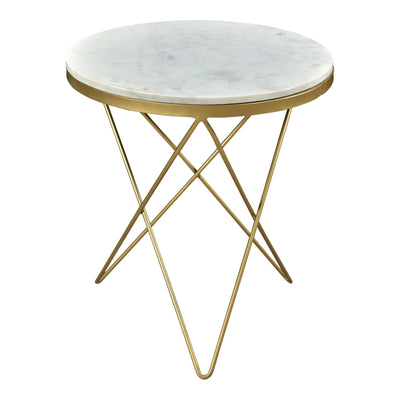 An intricate iron base meets a glam tabletop to create the Haley Side Table. No assembly is required with this striking si...