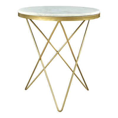 An intricate iron base meets a glam tabletop to create the Haley Side Table. No assembly is required with this striking si...