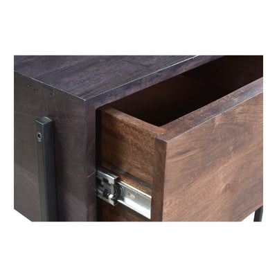 Bring the rich organic hues of solid mango wood into your living room with the Tobin Side Table. One spacious drawer provi...