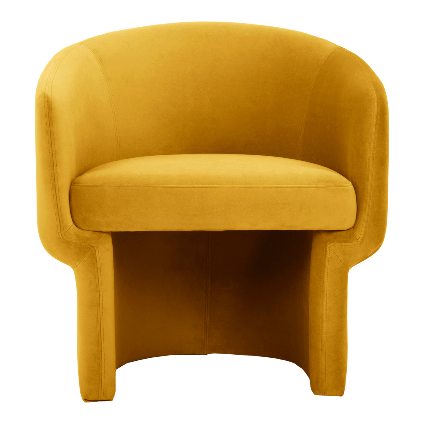 Not your typical velvety seat. The Franco occasional chair features a uniquely curved design for you to tuck right into. A...