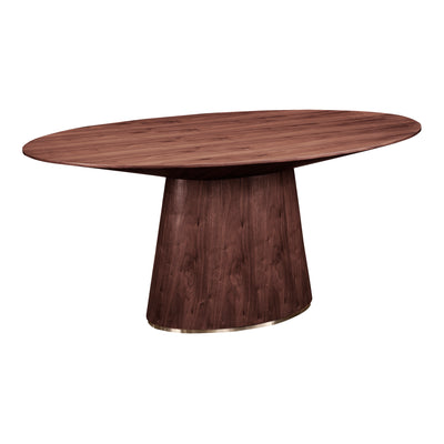 Nestled on top of a walnut pedestal, the Otago Table features clean lines and a contemporary modern style that will bright...