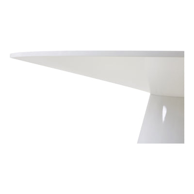 Spanning almost five feet, the circular Otago dining table can seat up to eight people in style. The all-white base and to...
