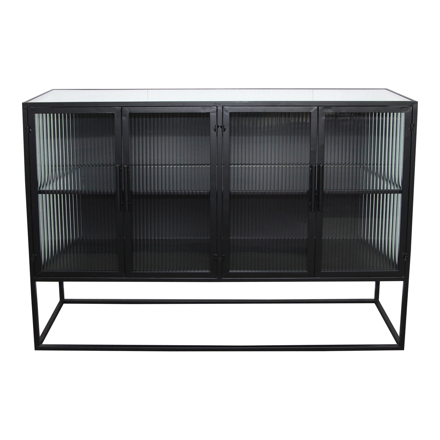 This tough, industrial luxe cabinet is a definite answer to your storage dilemmas. In a clean-cut iron frame with vertical...