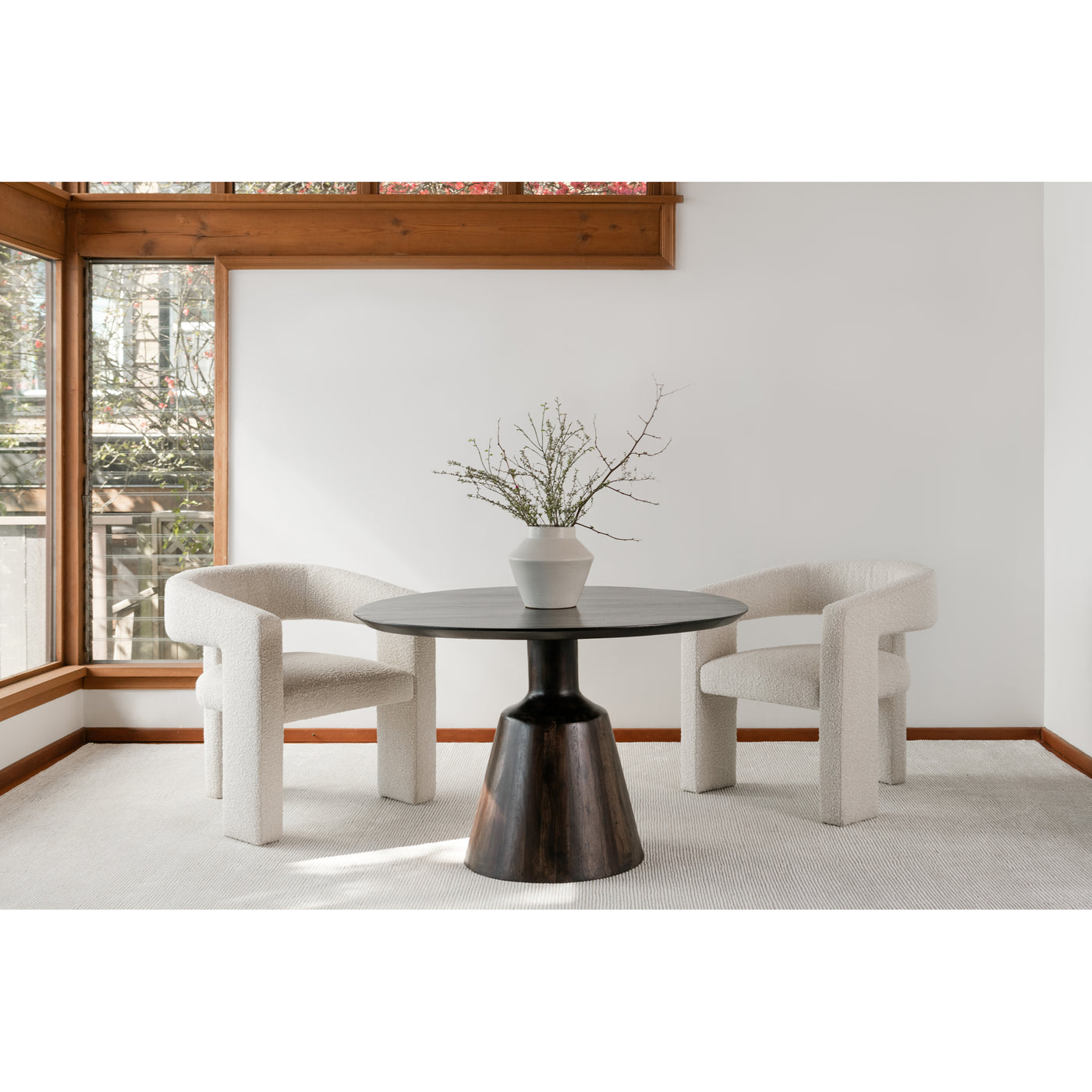 Gather around great design. The Myron Dining Table's dark finish adds subtle sophistication to the contemporary design. Ma...