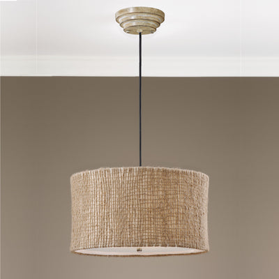 Natural Twine With An Open Weave Construction And A Beige Inner Liner Creates A Rustic, Yet Unique Appeal. Frosted Glass D...