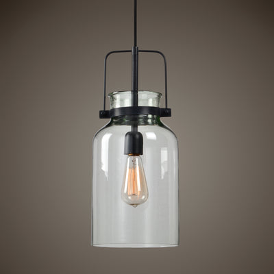Soft Industrial Simplicity And Farmhouse Charm Give This Mini Pendant A Clean Look. Featuring Clear Glass With A Textured ...