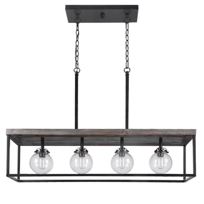 A Combination Of Both Refined Rustic And Industrial Elements Featuring A Textured Black Metal Finish With Distressed Wood ...