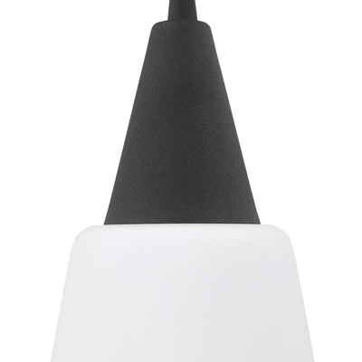 Classic Black 1 Lt. Mini Pendant Features Rich Opal Etched Glass With A Hint Of Mid-century Design Giving Us This Fresh Lo...