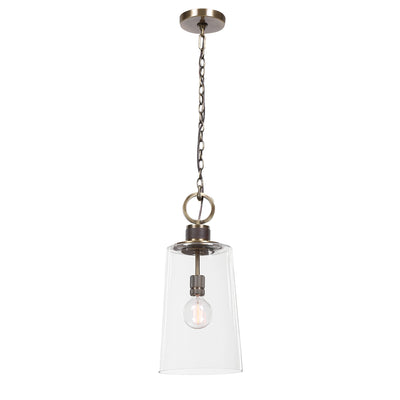 Refined Industrial Looks Give This 1 Lt. Mini Pendant Its Design Roots, Then With An Antique Brass Finish, It Is Dressed U...