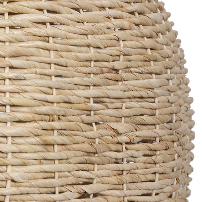 Woven Seagrass, A Natural Renewable And Sustainable Material, In A Dome Shape Around A Metal Frame With Slight Antique Bra...