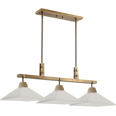 Enriched Industrial Style With A Hint Of Craftsman Lines Bring Together This Elegant Linear Chandelier Enhanced With An Ag...