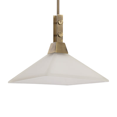 Enriched Industrial Style With A Hint Of Craftsman Lines Bring Together This Elegant Pendant Finished In Warm Aged Brass A...