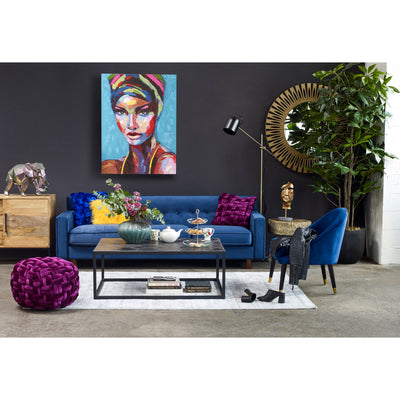 When it comes to occasional seating, you just can't beat a Pouf! This stylish version features a shiny velvet, in a thick ...