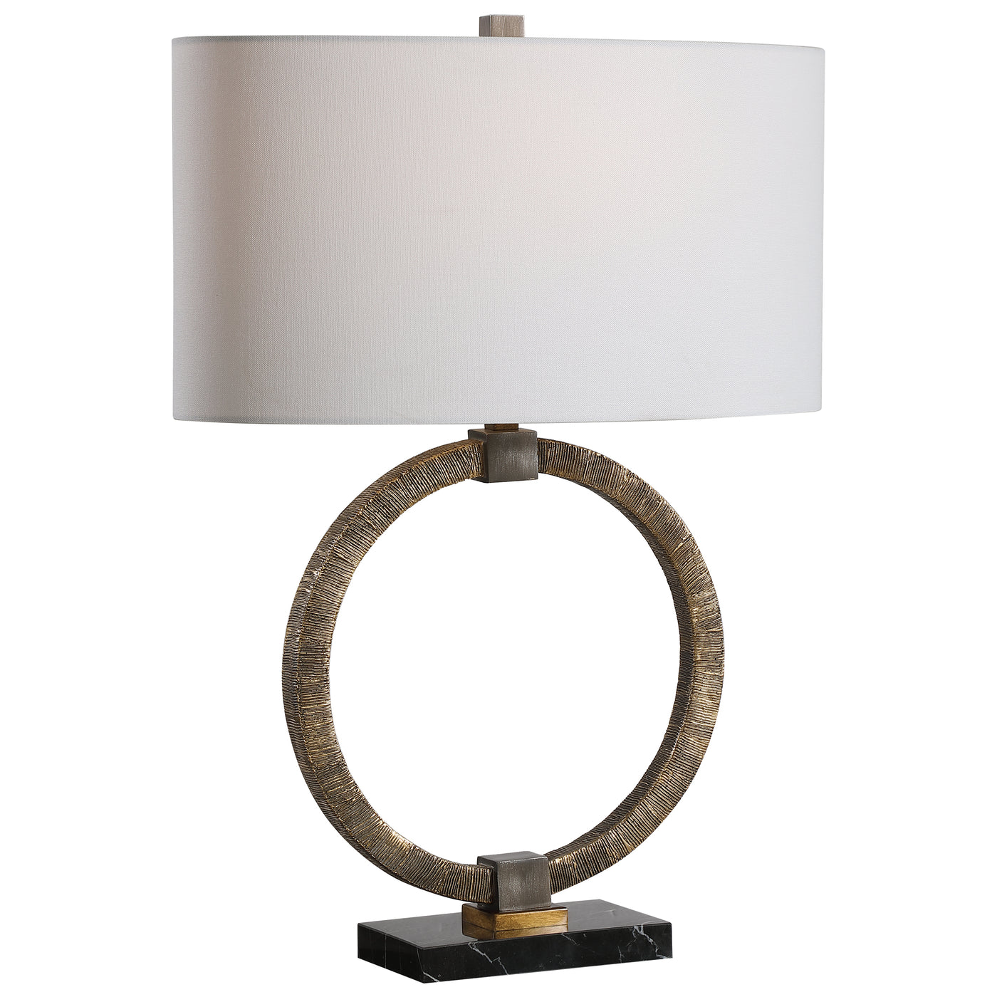 Inspired By Tribal And Bohemian Styles, This Table Lamp Features A Heavily Antiqued Gold Finish With Hand Carved Texture, ...