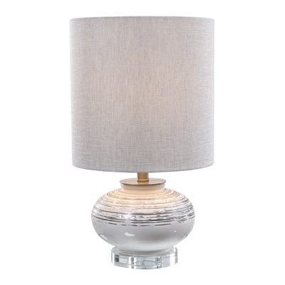 Inspired By The Bark Of A Birch Tree, This Accent Lamp Features A Ceramic Base Finished In Off-white With Dark Bronze Acce...