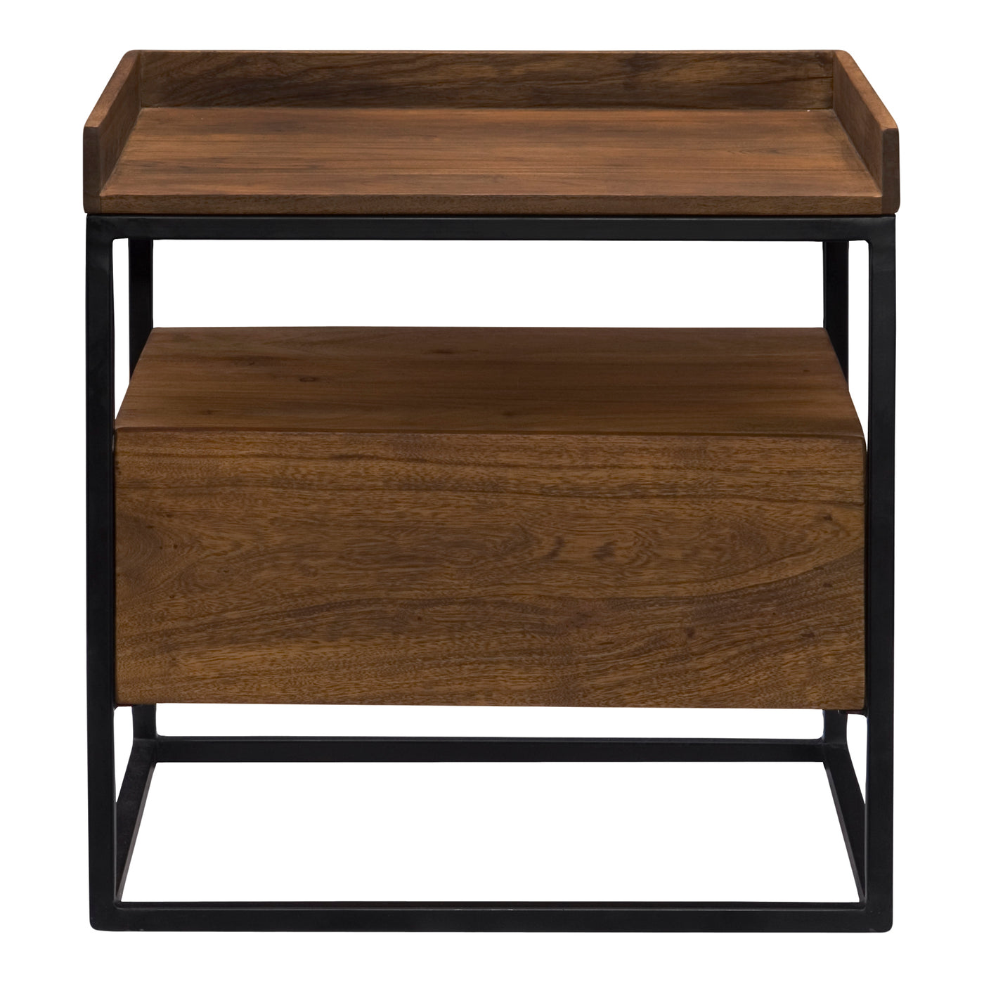 Embrace the modern look wth the Vancouver Side Table. This sleek contemporary style is constructed with a solid acacia woo...