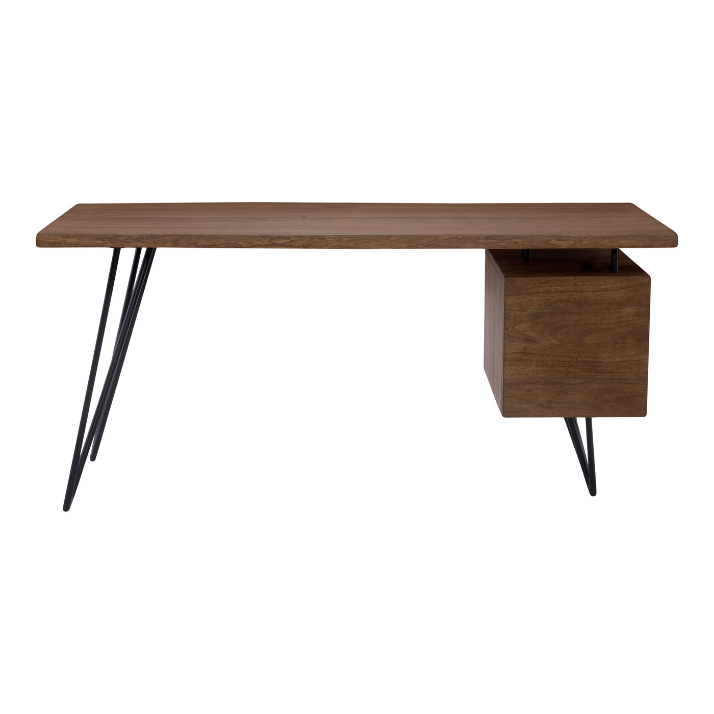 The live edge of high-quality acacia wood makes the Nailed Desk a beautiful addition to your office design plan. Its large...