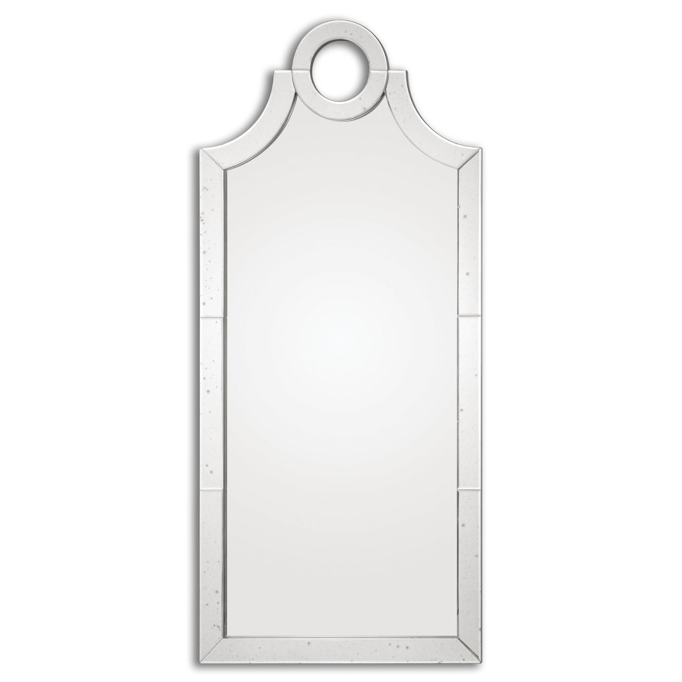 Frame Is Constructed Of Lightly Antiqued, Beveled Mirror Tiles.