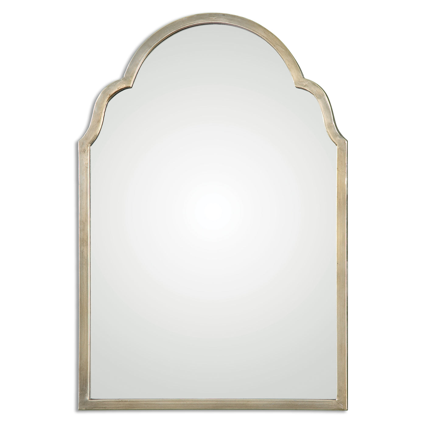 Hand Forged, Metal Frame Finished In A Lightly Antiqued Silver Champagne.