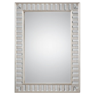 Sleek And Elegant Finishing Touch For Any Room. The Solid Pine Frame Features A Lightly Antiqued Silver Leaf Finish Decora...