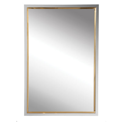 Contemporary In Style, This Simple Vanity Mirror Showcases A Sleek Stainless Steel Frame In A Two-tone Plated Polished Chr...