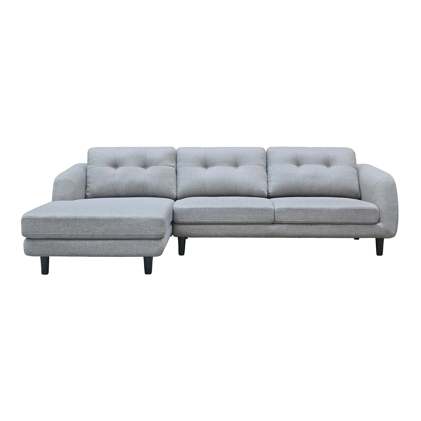 The Corey is a sophisticated sofa chaise with finely tailored upholstery, loose back cushions and solid wood legs. Availab...