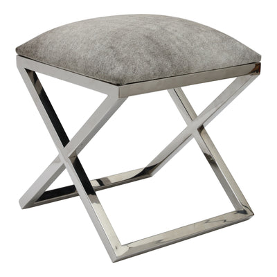 Glam by design, the Rossi Stool brings a luxurious statement to your space. With a solid stainless steel frame and cow hid...