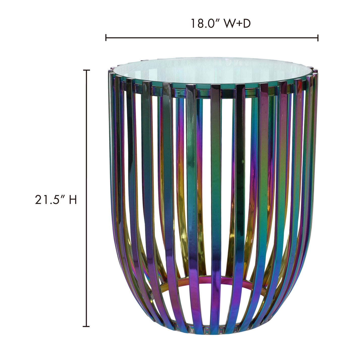The Prism Side Table gives a glam feel to your space. The glass tabletop provides an airy feeling, letting you admire the ...