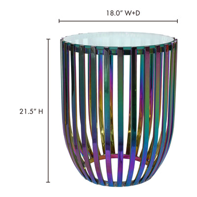 The Prism Side Table gives a glam feel to your space. The glass tabletop provides an airy feeling, letting you admire the ...