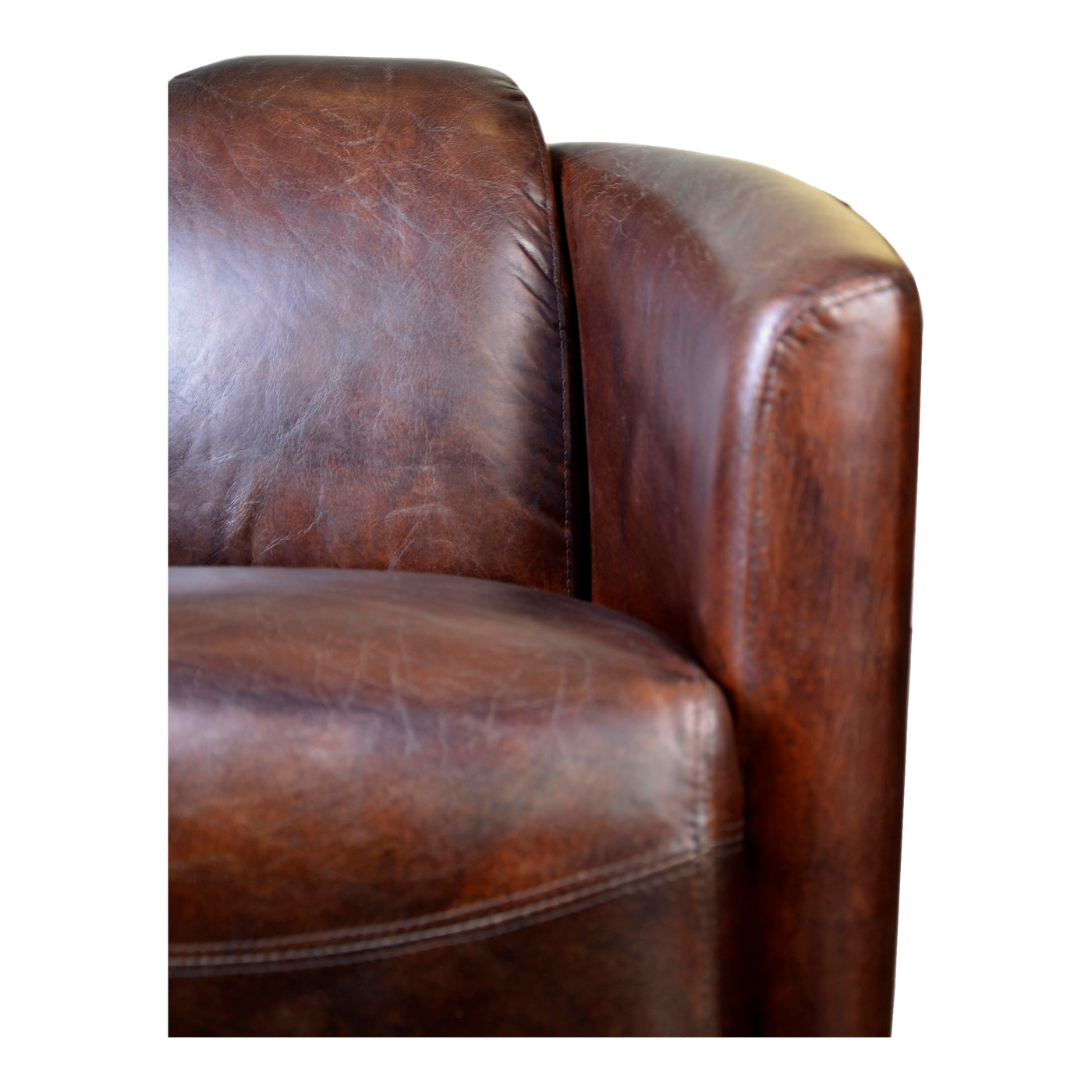 A classic-style leather club chair that boasts unique, sculptural form. The Salzburg club is an ideal accent for the moder...
