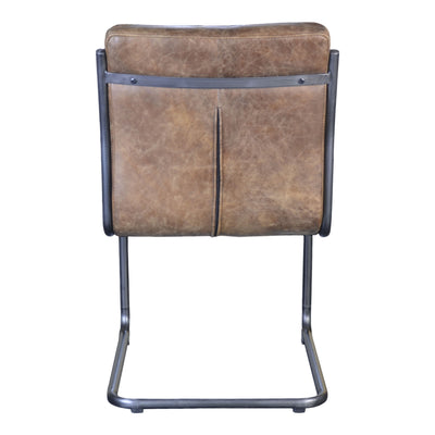 The Ansel dining chair has an industrial iron frame and distressed top grain leather, it is the perfect chair to add some ...