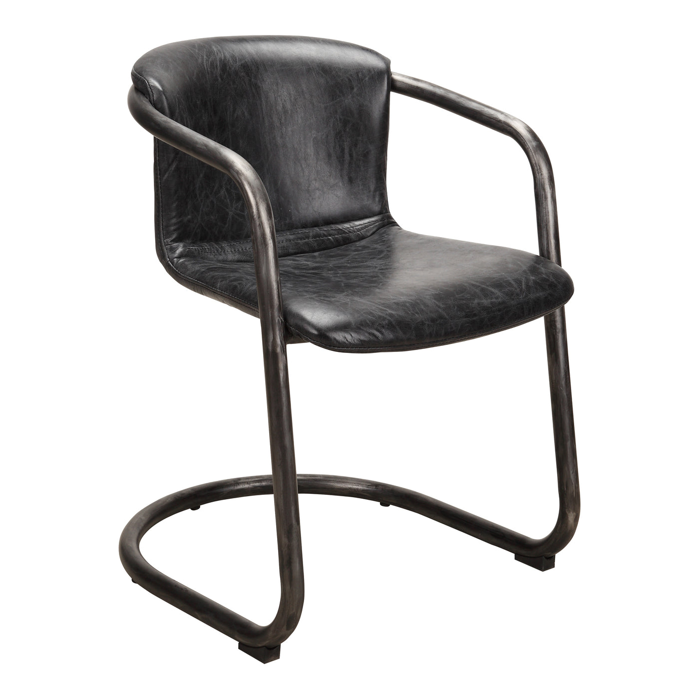 Add the Freeman Dining Chair to create some originality in your design. It has a modern industrial look with a rustic blac...