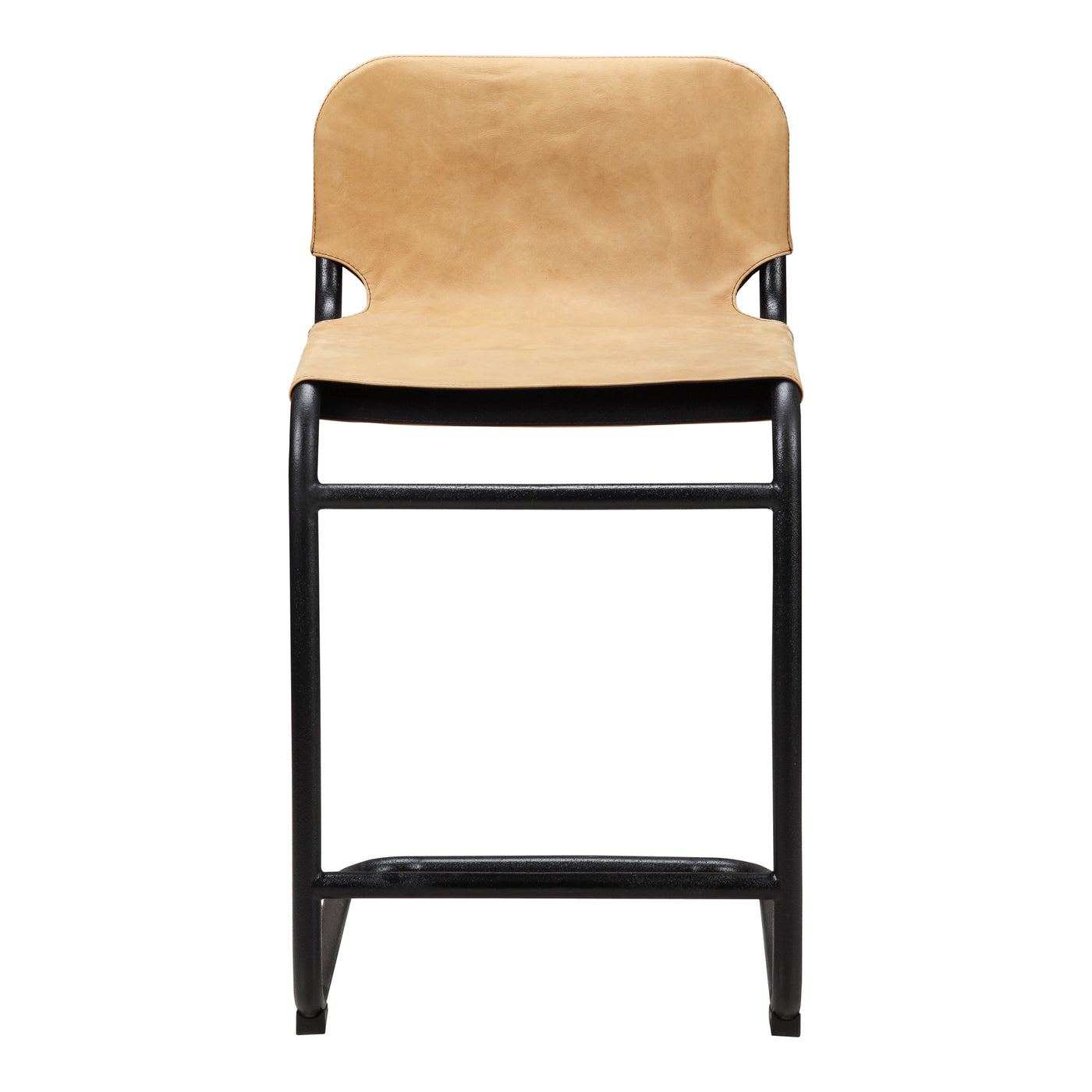 Meet your new favorite bar stool! The Baker has an ultra-supple tan leather seat, supported by a thick black iron frame. A...