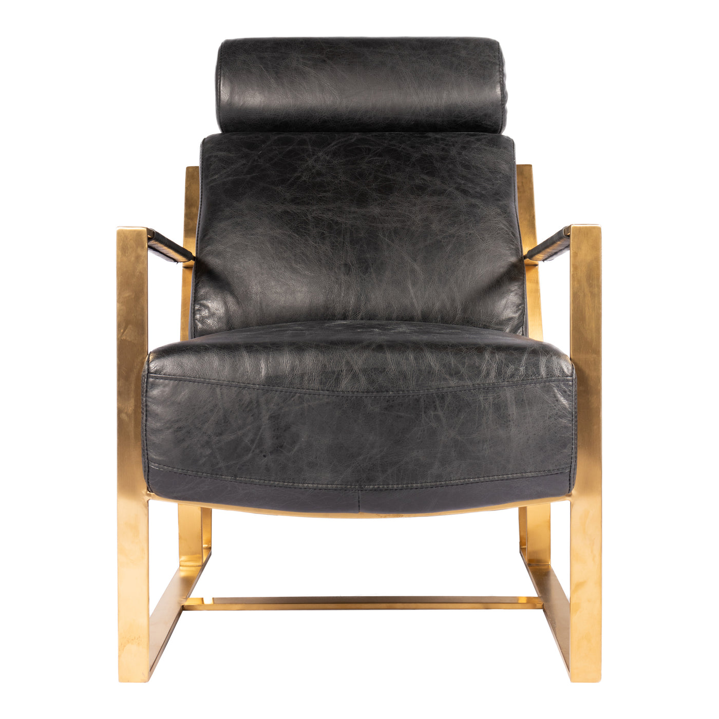 The perfect occasional chair for designers, fashionistas, and rock stars. Accented with a gold-finished frame and rustic, ...