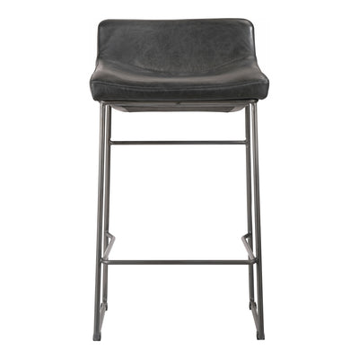 The Starlet counter stool helps you pull up to your kitchen party effortlessly. The long-lasting iron and leather design l...