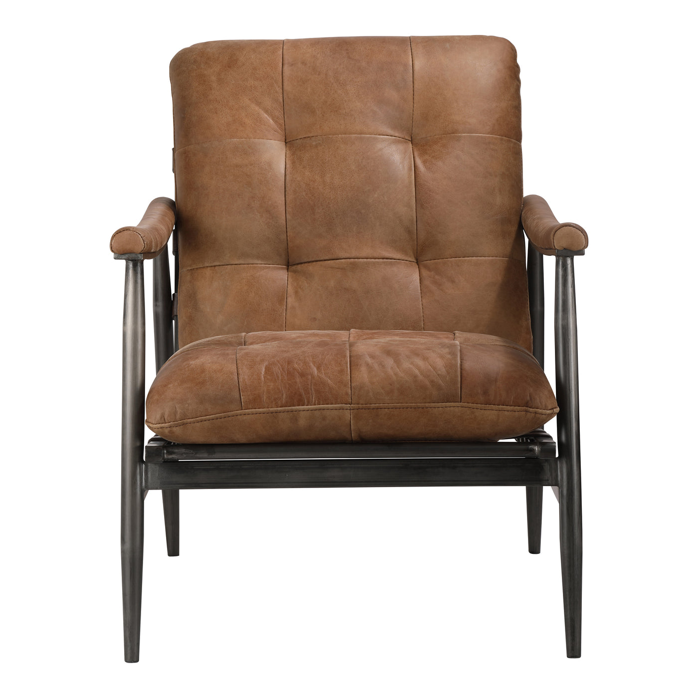 Sophisticated luxe seating in buttery soft top-grain leather. The Shubert accent chair features beautifully patinaed top-g...