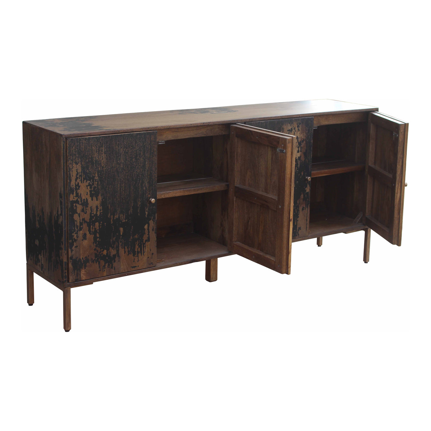 With a rustic finish, this solid hardwood sideboard will feel like it's been a part of your family for generations. The fo...