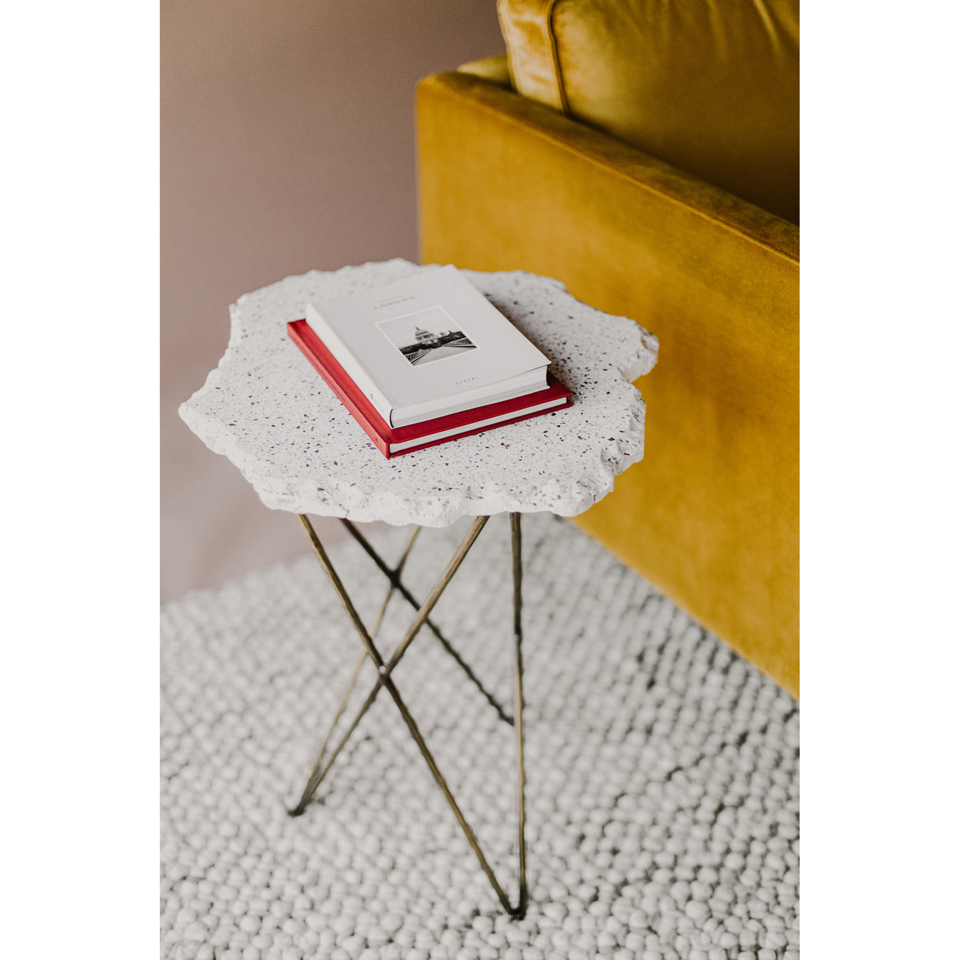 Inspired by the glittering Amalfi Coast, the Positano Terrazzo Side Table is the perfect spot to rest your afternoon espre...