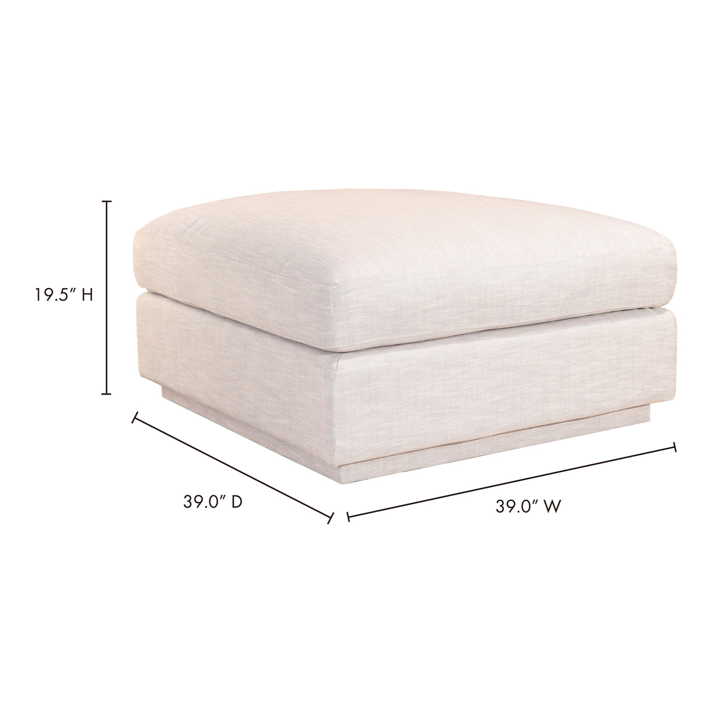 The Justin Ottoman's classic design and soft linen finish make it the perfect addition to your living room. Its pale taupe...