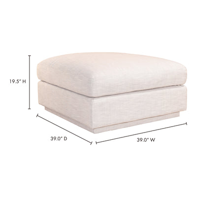 The Justin Ottoman's classic design and soft linen finish make it the perfect addition to your living room. Its pale taupe...