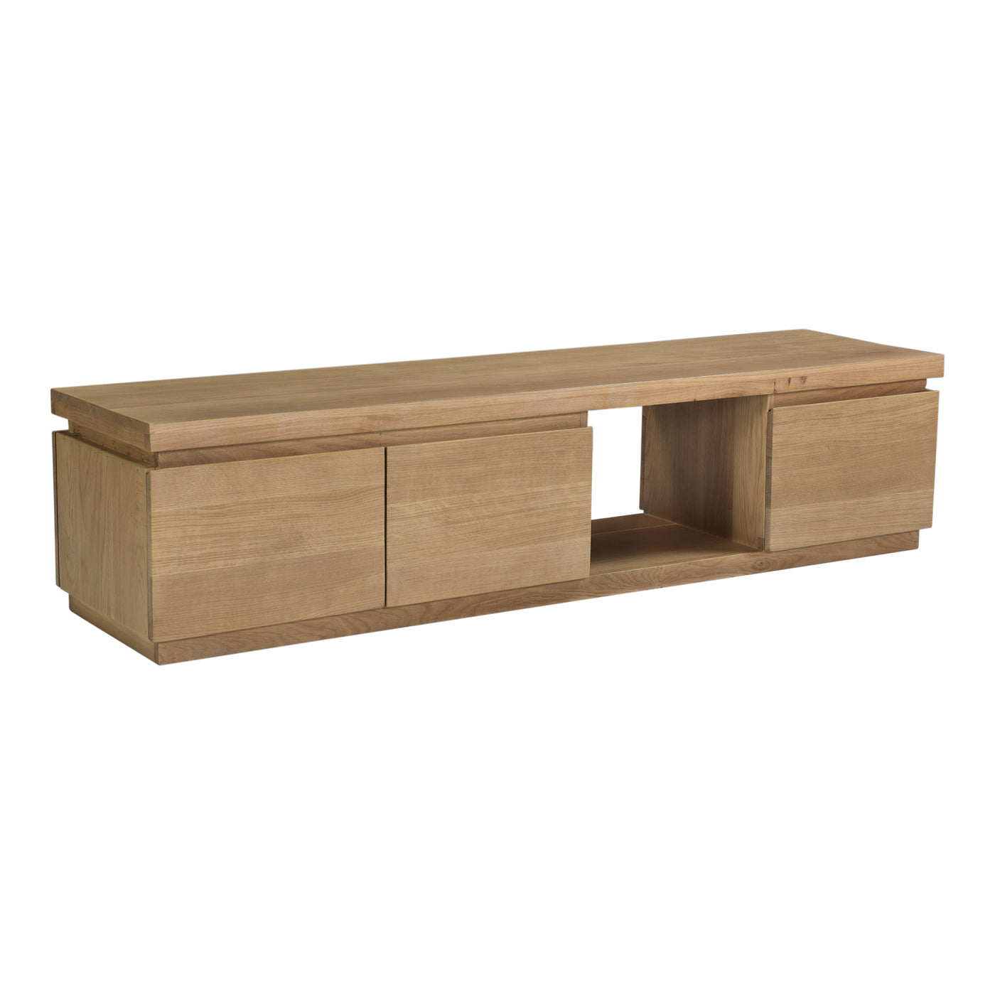 Made from naturally finished solid oak, the Alfie TV table’s organic style is a grounding element for your entertainment s...