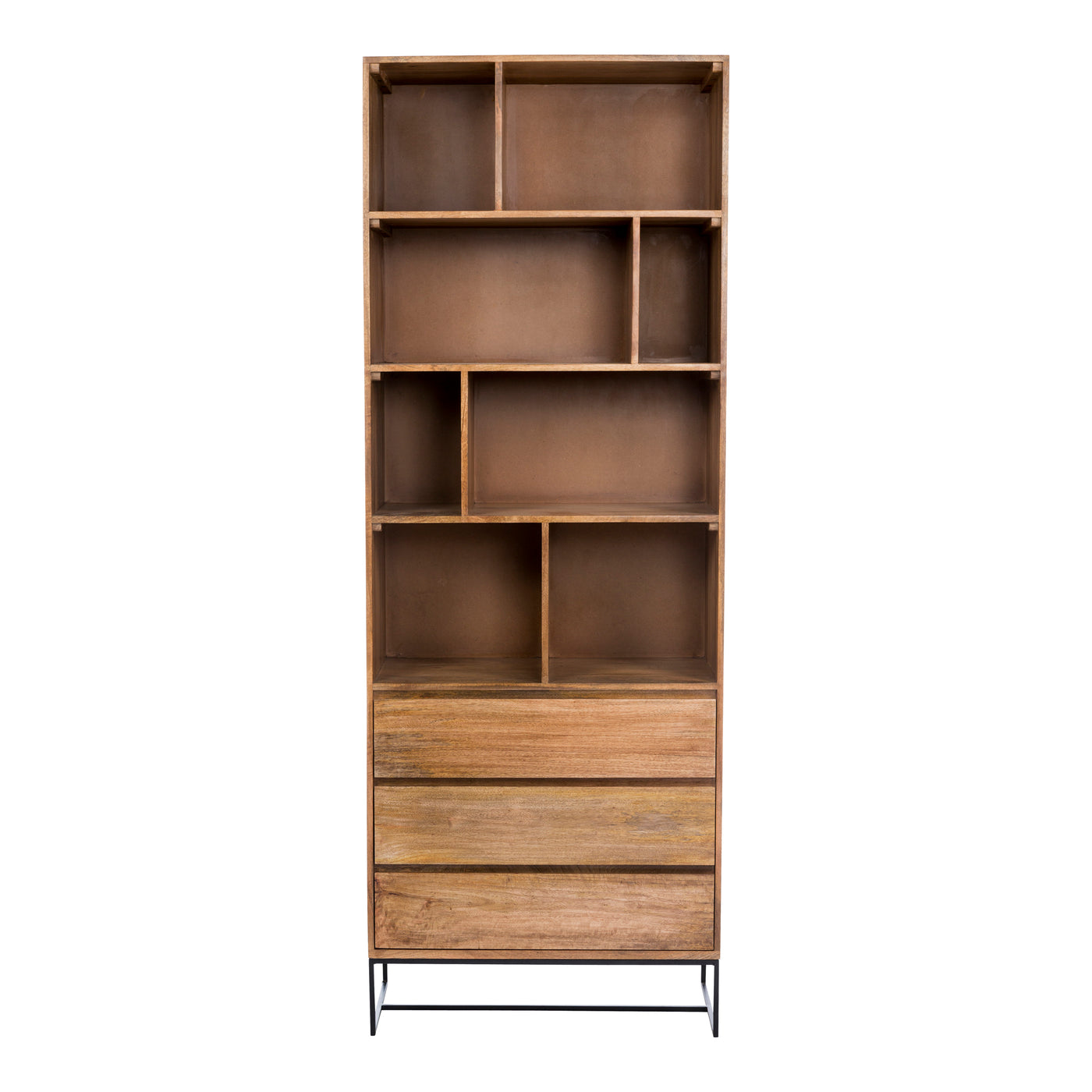 Storage solved. The Colvin shelving unit features strong, clean lines complete with iron detailing to accompany its contem...