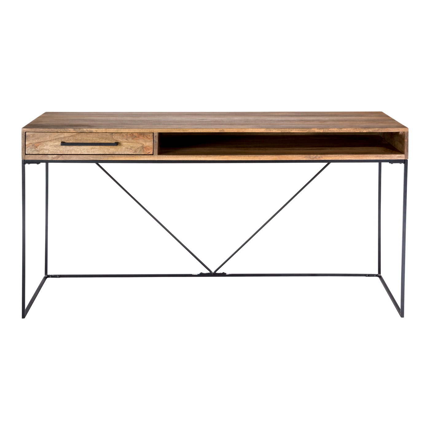 The Colvin office desk embodies a sleek industrial design that's perfect for every multitasker. Storage and organization a...