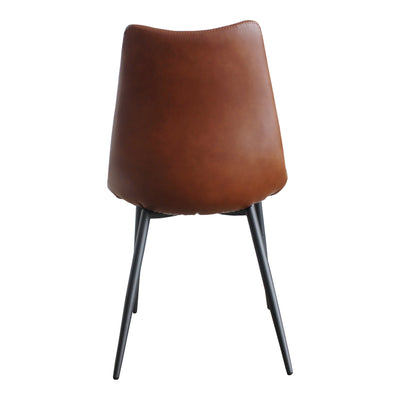 A new take on contemporary dining. The Alibi dining chair’s sleek modern aesthetic features striking vertical accent stitc...