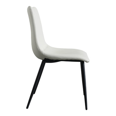 A new take on contemporary dining. The Alibi dining chair’s sleek modern aesthetic features striking vertical accent stitc...