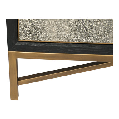 The Mako Sideboard is a classy affair of solid oak. Brass legs and handles instill this piece of furniture with a feeling ...