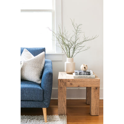 For all the organic energy, choose Evander. Formed from solid reclaimed oak, the Evander side table features wild grains a...