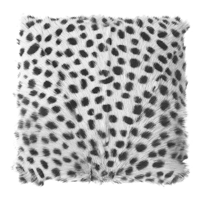 Bring organic coziness into your home with our authentic, spotted goat fur pouf. 100% goat fur, you know this naturally tu...