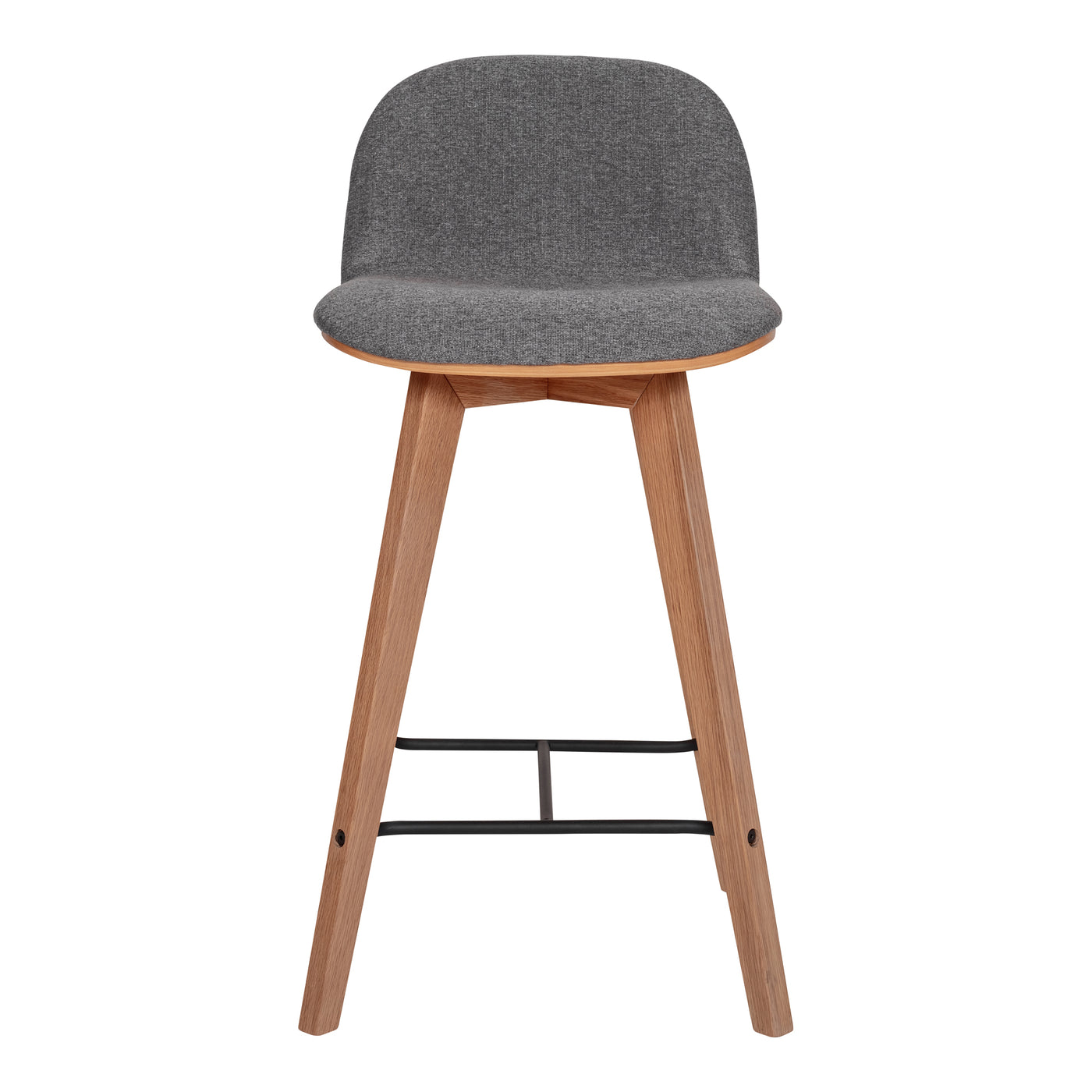 The Napoli counter stool is perfectly modeled for the contemporary home. Sitting on solid oak legs, this chair makes a sof...