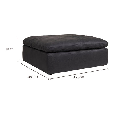 Our Clay Ottoman is made from incredibly smooth nubuck top-grain leather. Its cushions are filled generously with feathers...